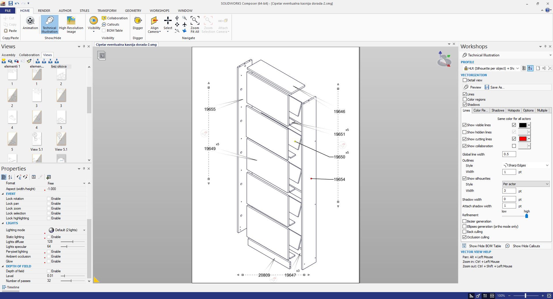 Odoo - Sample 1 for three columns