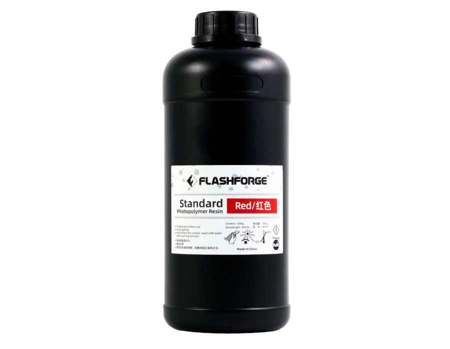 FlashForge Standard Photopolymer Resin Red 1KG